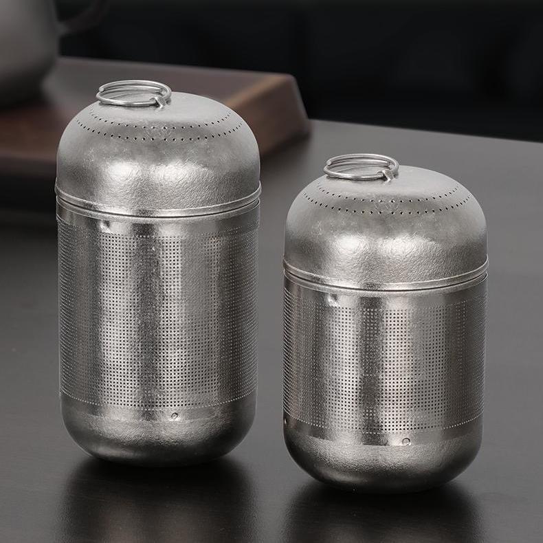 Pure Titanium Universal Tea Net, Tea Leakage, Tea Filter, Tea Water Separation Warehouse, Tea Infuser, Lightweight Portable Tea Infuser Accessories