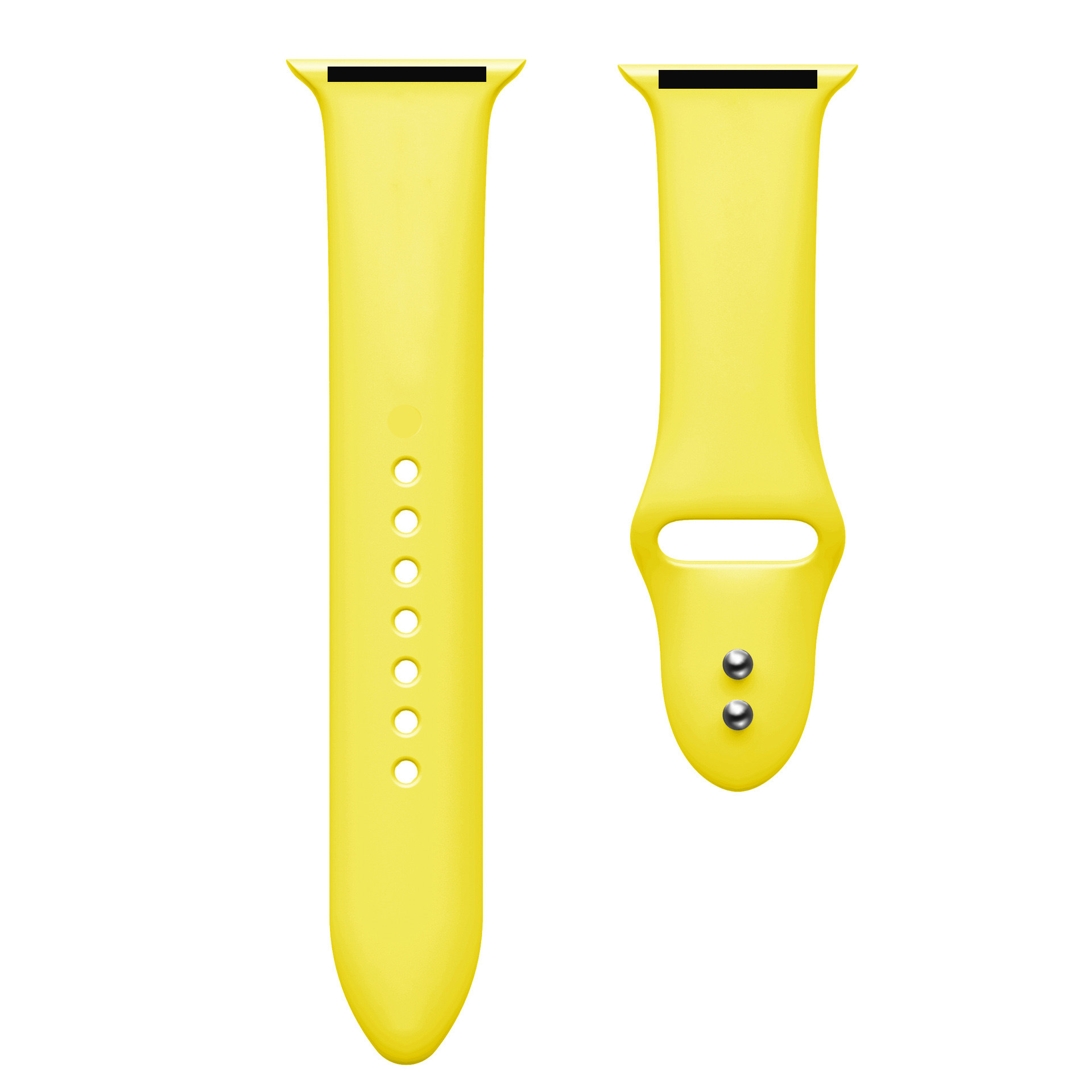 For Apple Watch Strap Solid Color Double Nail Apple watch1-8 Generation Monochrome Silicone Strap Double Buckle