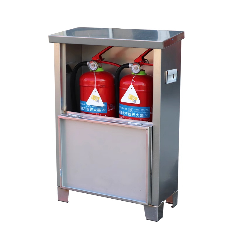 Fire extinguisher box 2 4kg5/8kg outdoor stainless steel fire dry powder fire extinguisher empty box 4 thickened