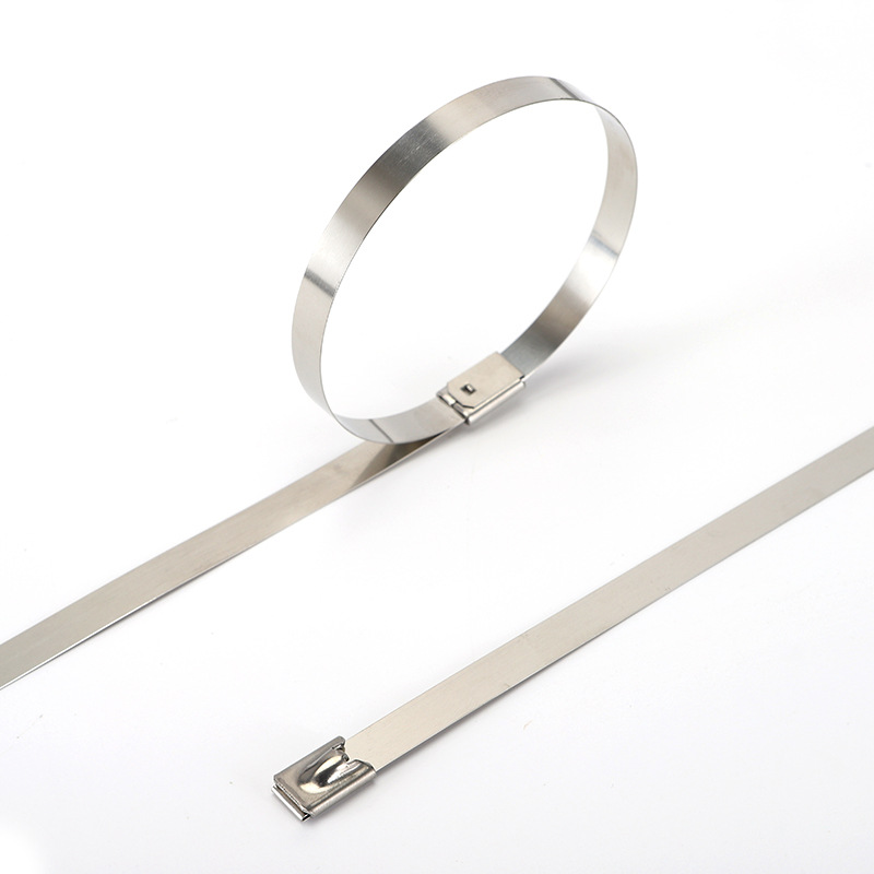 Wholesale 201 stainless steel ship tie self-locking wire bridge metal outdoor marine wire harness tie