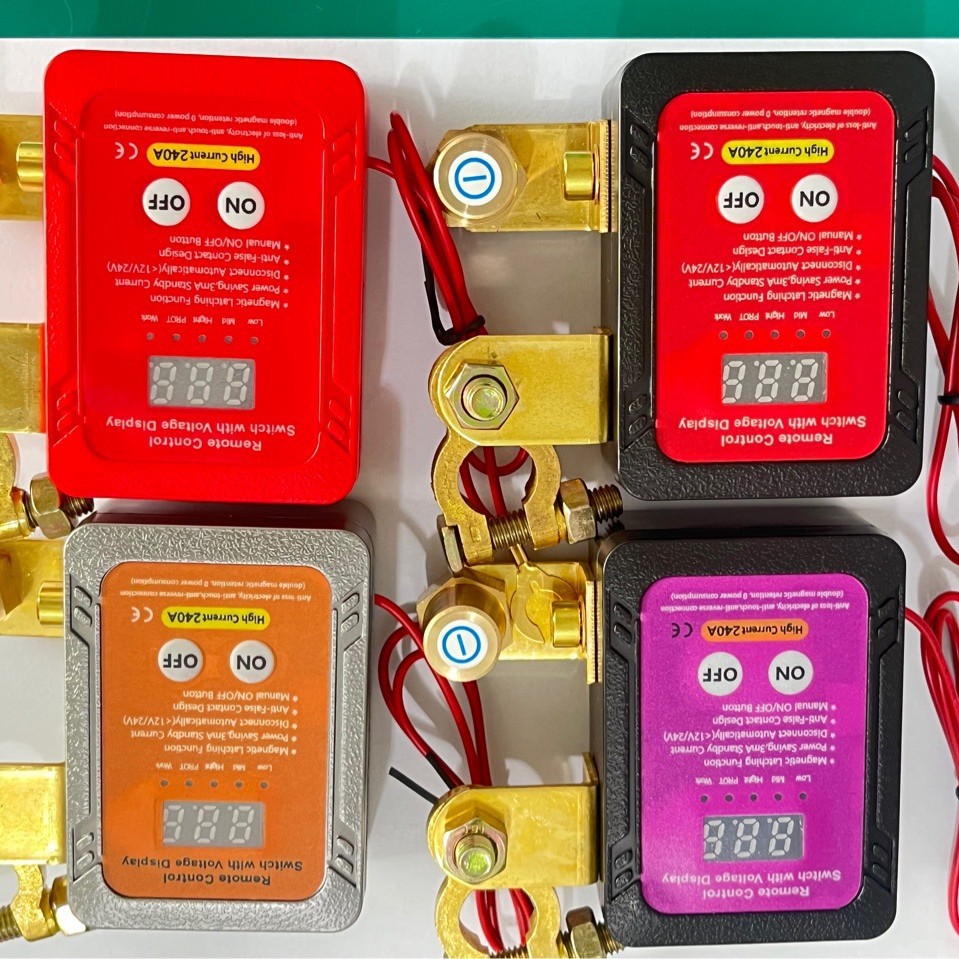 25 New Cut-Off Switch 12V240A Remote Battery Disconnect Switch Automatic Power-Off Switch for Cars and Large Trucks