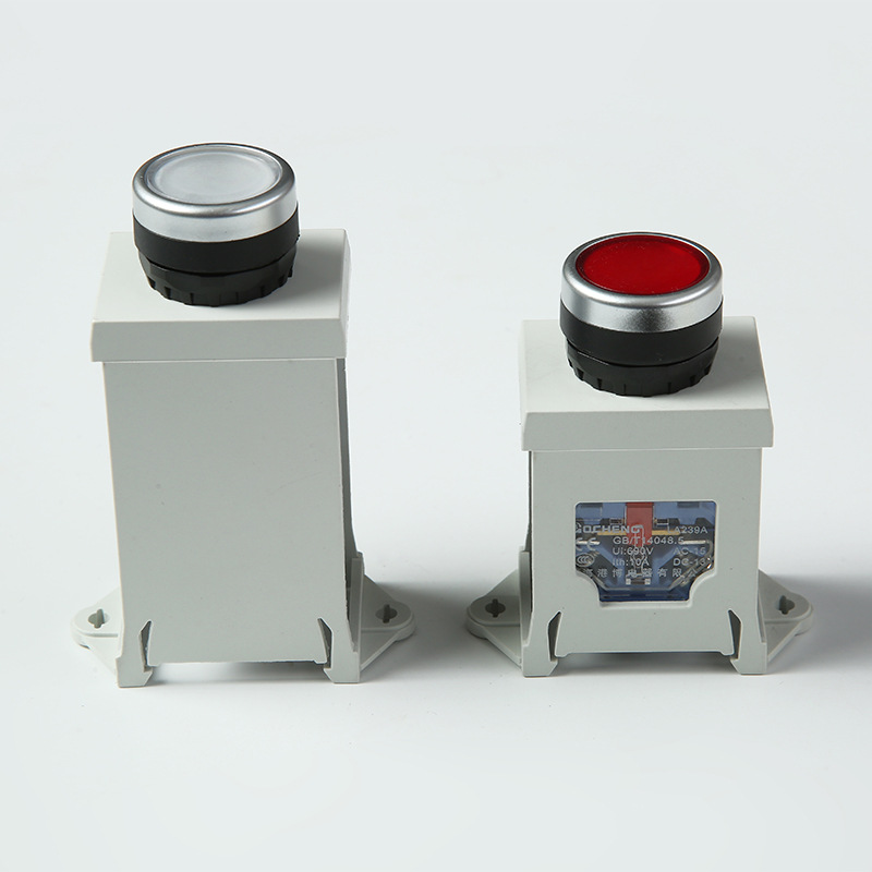 LA38 37 XB2 emergency stop button switch conversion guide rail installation bracket heightening fixed seat with light 22mm