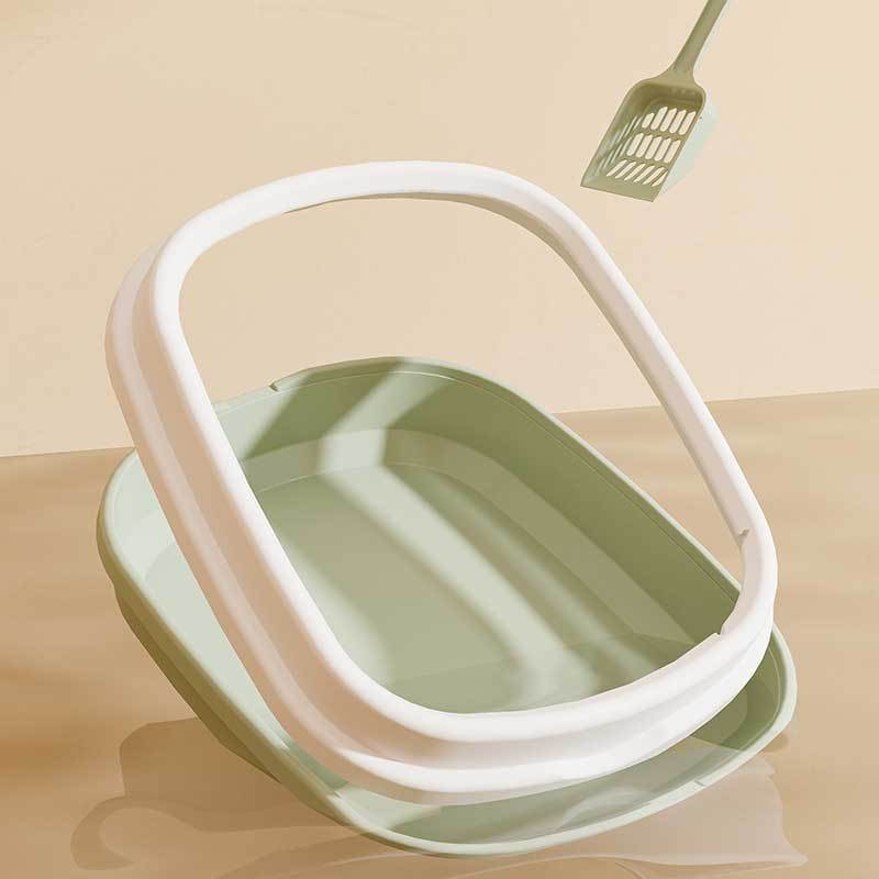Oversized cat litter box semi-closed cat toilet anti-splash cat plastic pet supplies open cat litter box