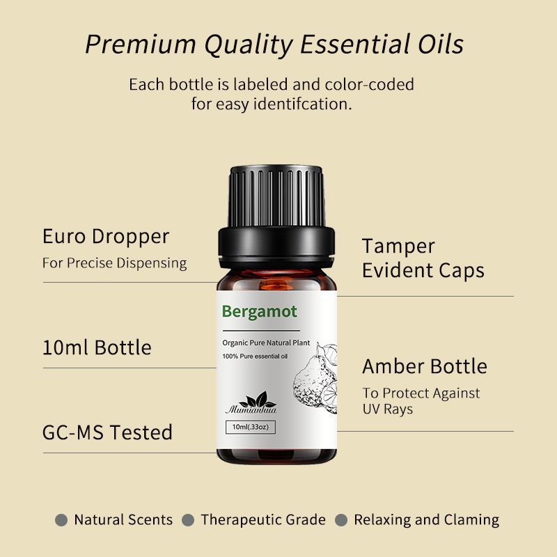 10-Piece Set of Cross-Border Single Essential Oil Set, 10-Piece Gift Box Packaging, Oil-Soluble Ylang Essential Oil