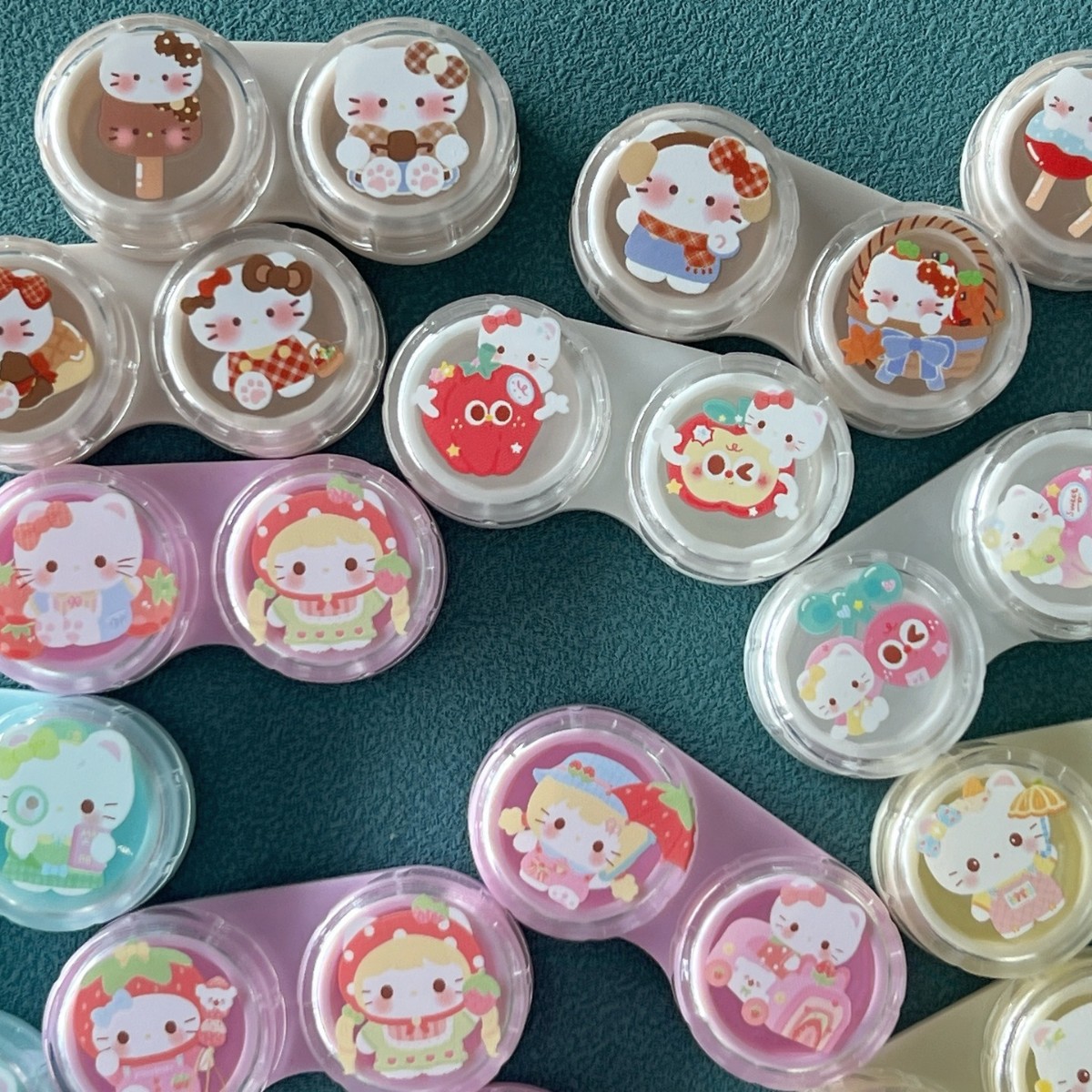 Контейнер для контактных линз, портативный, простой, прозрачный двойной ящик, цвет конфеты, DIY, премиум для путешествий