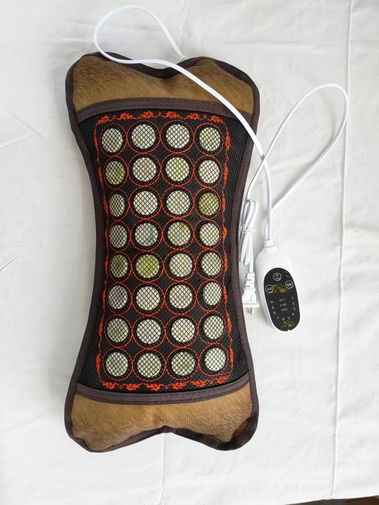 Jade Pillow Manufacturer Wholesale Heated Cervical Spine Pillow Electric Heated Jade Pillow Health Massage Jade Pillow