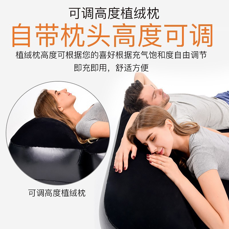 Manufacturers Inflatable Mattress Car Outdoor Air Bed Folding Single Double Thickened Flocking Mattress Household