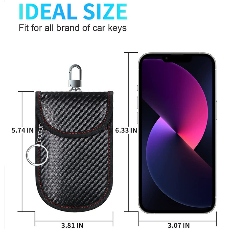 Manufacturers in stock mobile phone signal shielding bag car key anti-magnetic anti-theft brush RFID electromagnetic shielding storage bag