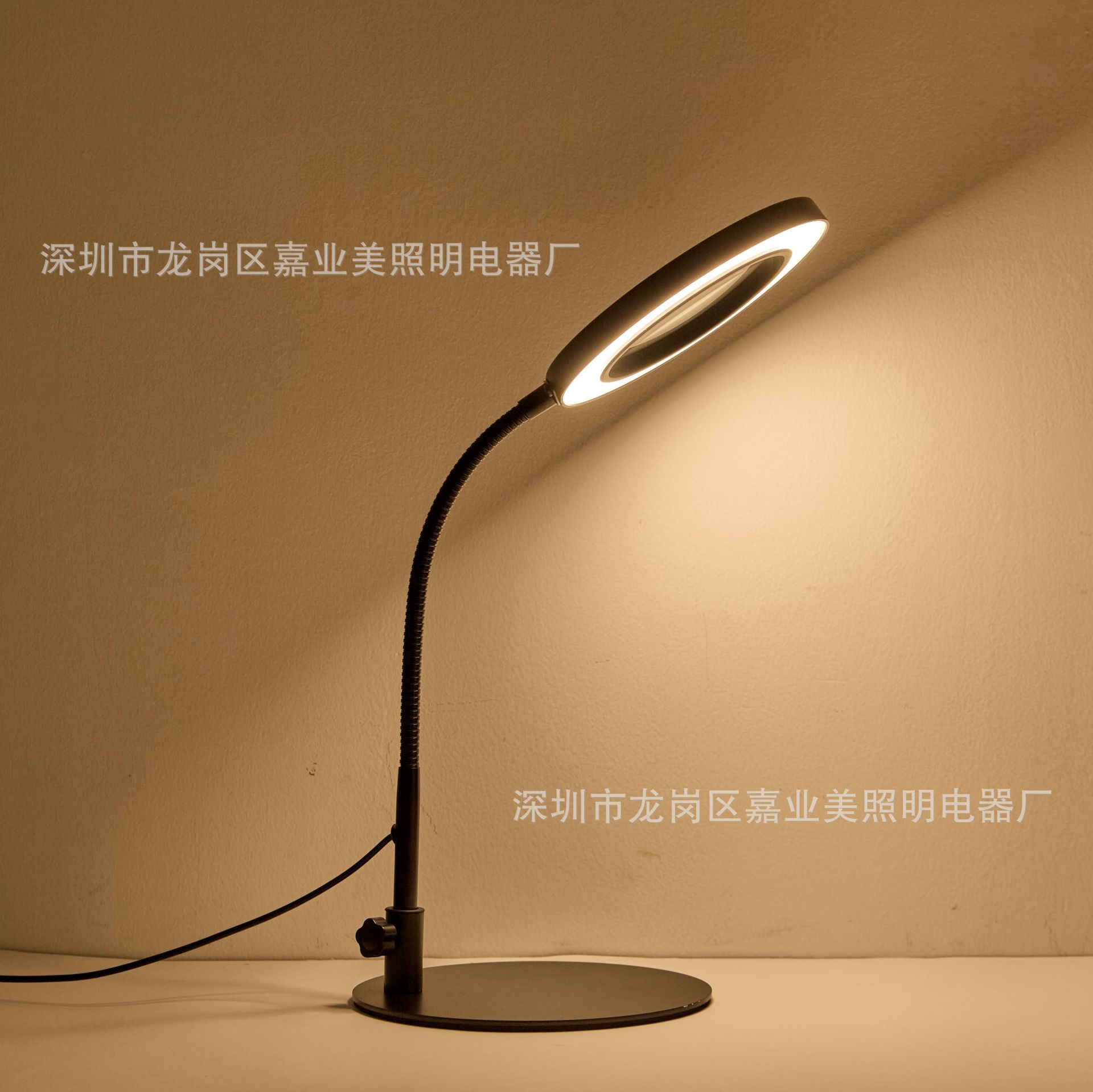 New Magnifying Glass Table Lamp Led Eye Protection Reading Nail Art Pattern Embroidery Lamp Desktop Adjustable Creek Hose Clip Lamp