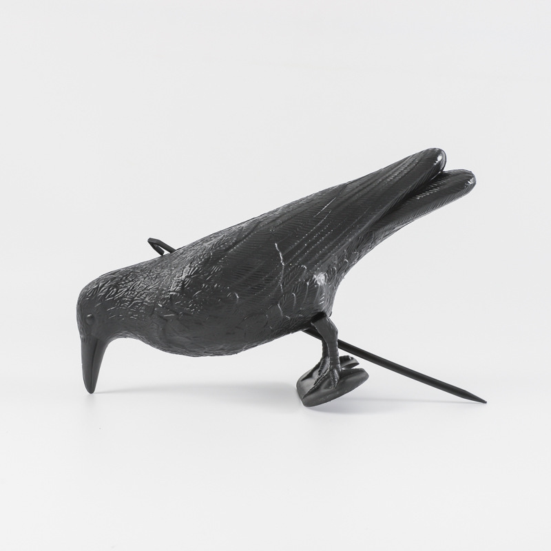 Spot Amazon Artificial Plastic Crow Garden Animal Decorations Halloween with Foot Stakes Courtyard Garden Ornaments