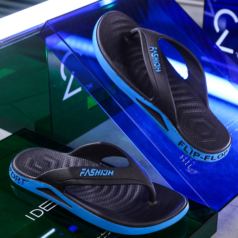 Dropshipping, Free Shipping, Men's Flip-Flops, Durable and Trendy Men's Thick-Soled Beach Shoes for Summer Outings