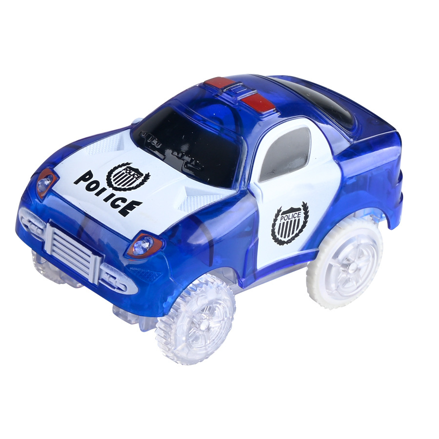 Cross-border children's electric rail car lights police car DIY transparent 5.5cm rail special accessories car model