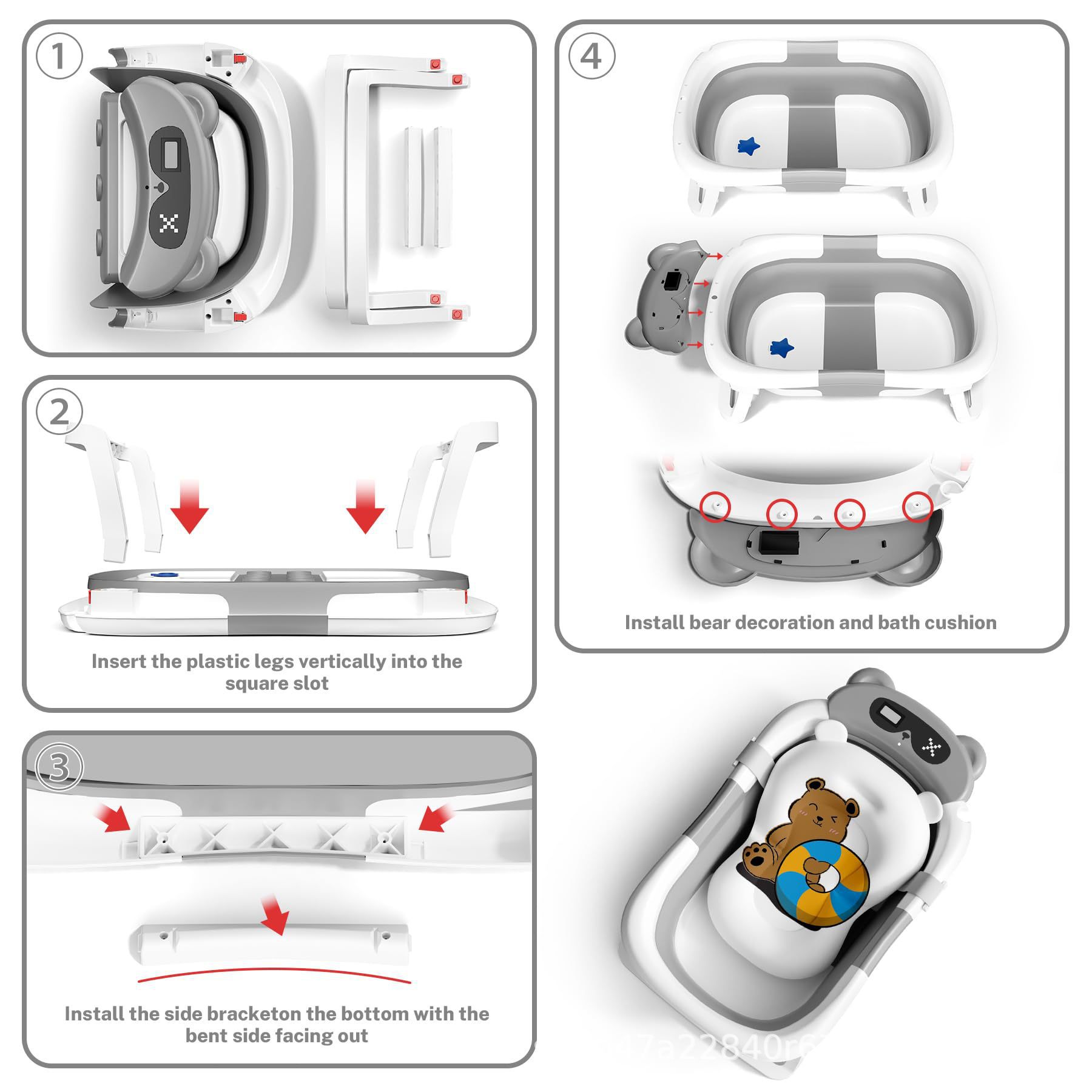 Baby Bathtub 70% off Stack Intelligent Temperature Sensing Newborn Bathtub Home Sit-Down Baby Bathtub