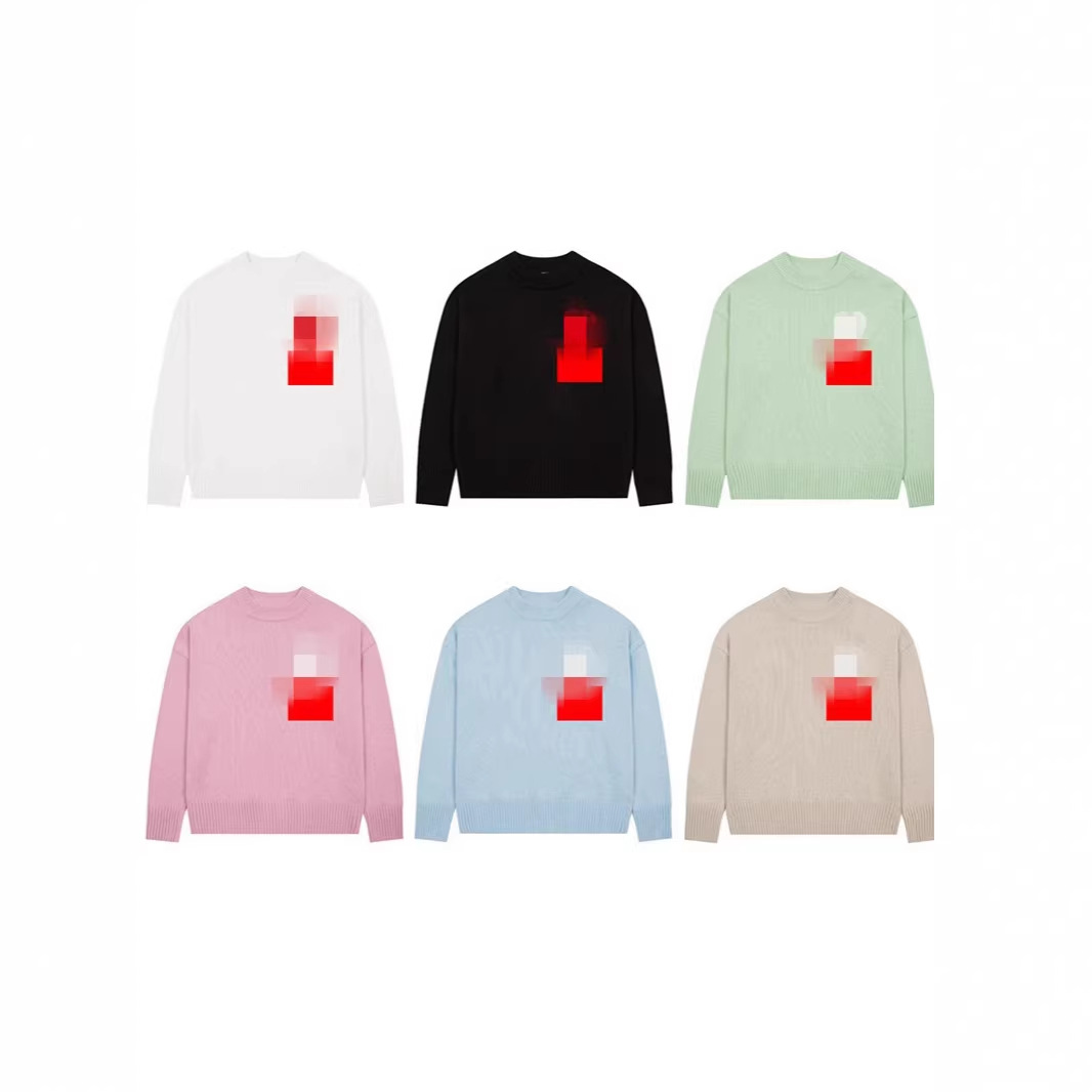 Свитер с жаккардовым узором в корейском стиле, однотонный, длинный рукав, свободный, повседневный, универсальный, круглый вырез, для пар