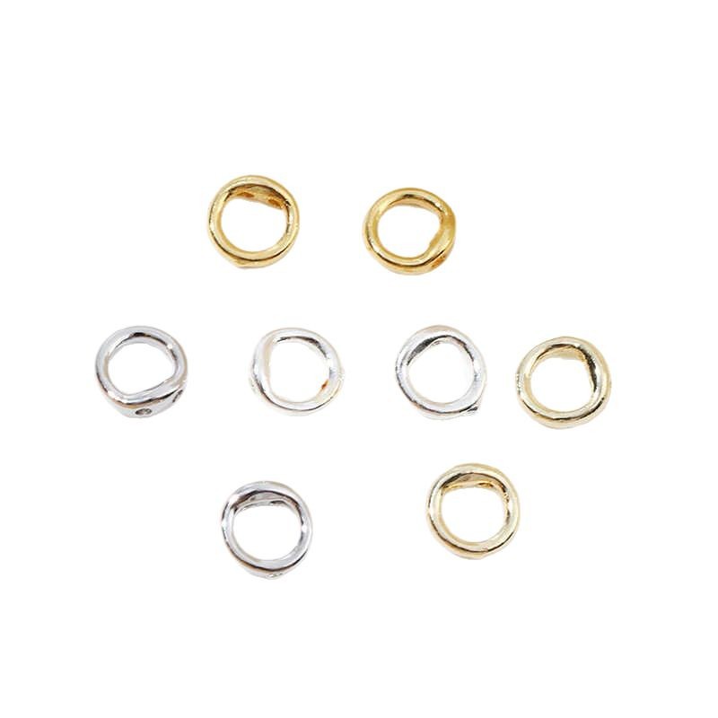 Pearl Necklace Bracelet 18K Closed Double Hole Coil DIY Accessories Ring Boy Closed Welding Dead Ring Small Ring