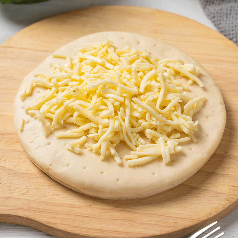 Mozzarella cheese crumble brushed pizza cheese mozzarella baked rice pizza material baking wholesale