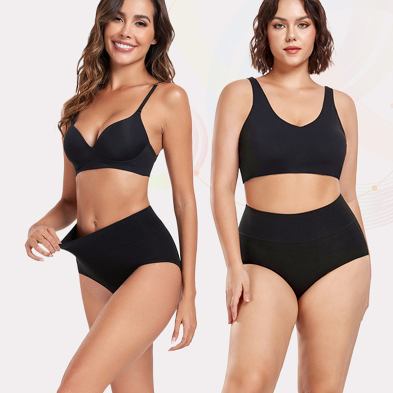 Cross-border European and American trade cotton women's underwear cotton plus size underwear women's high waist underwear Amazon explosions