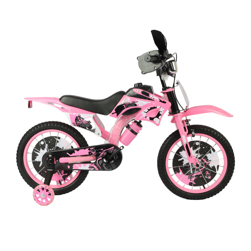 Bicycle Children Factory Wholesale Simulation Off-Road Motorcycle with Auxiliary Wheels Children's Bicycle 3 Years to 6 Years Old