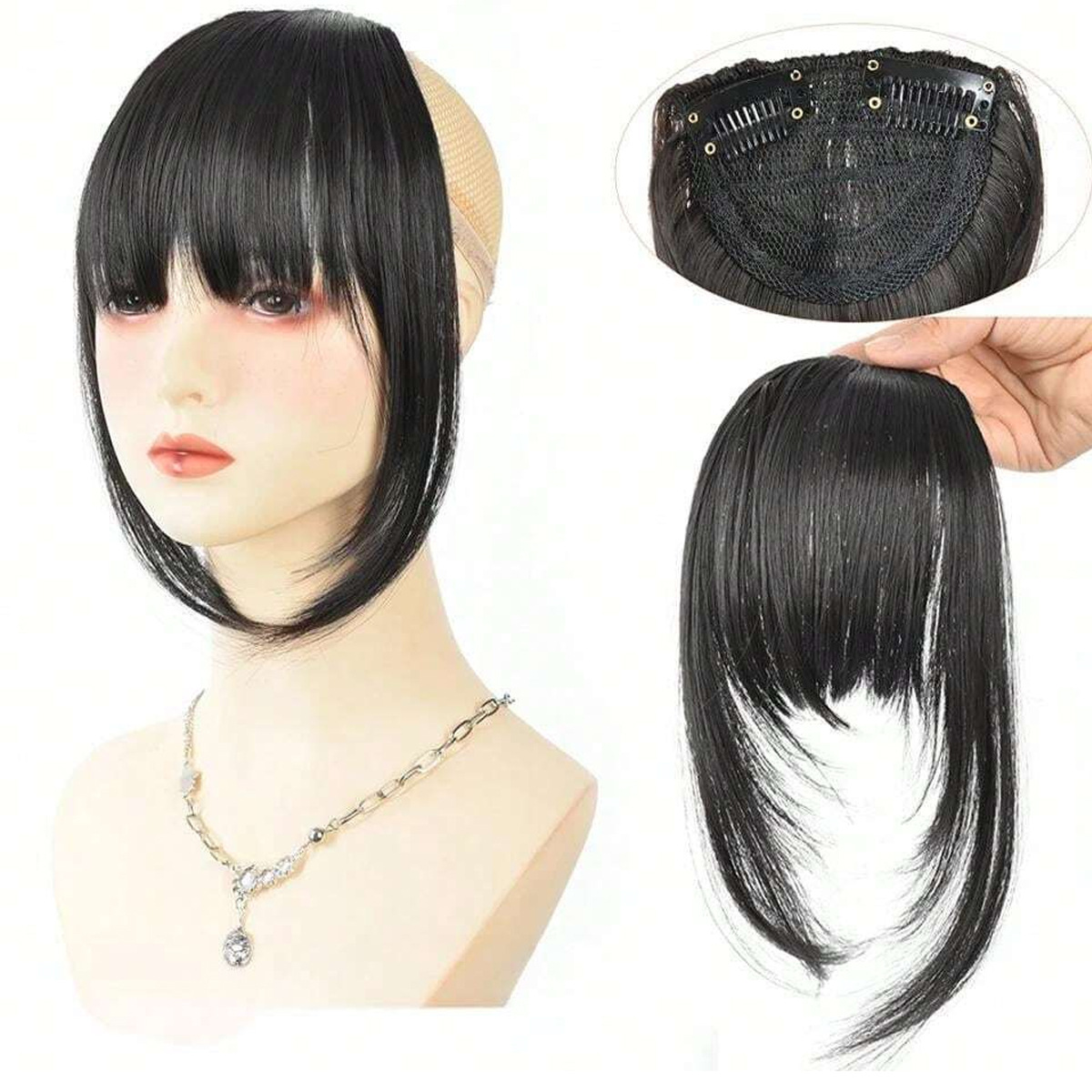 Bangs Wig for Women, Natural Forehead Air Bangs, Seamless Artificial Hair Fake Bangs Patch Ready for Sale