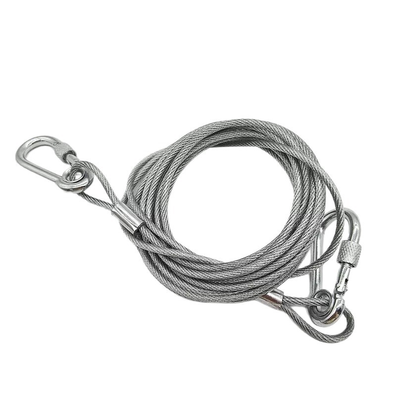 Thickened Steel Wire Dog Leash, Extended Dog Leash, Dog Chain, Large Dog, Small and Medium-Sized Dog Anti-Bite Dog Leash