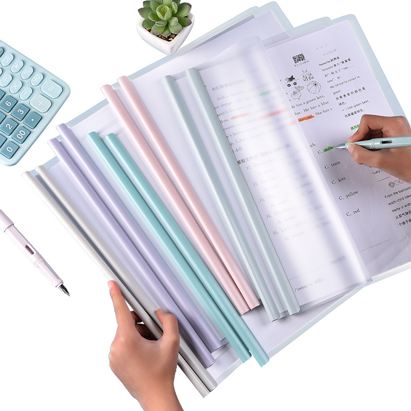 Trolley clip drop-shaped A4 transparent folder trolley clip thickened folder resume file folder wholesale report