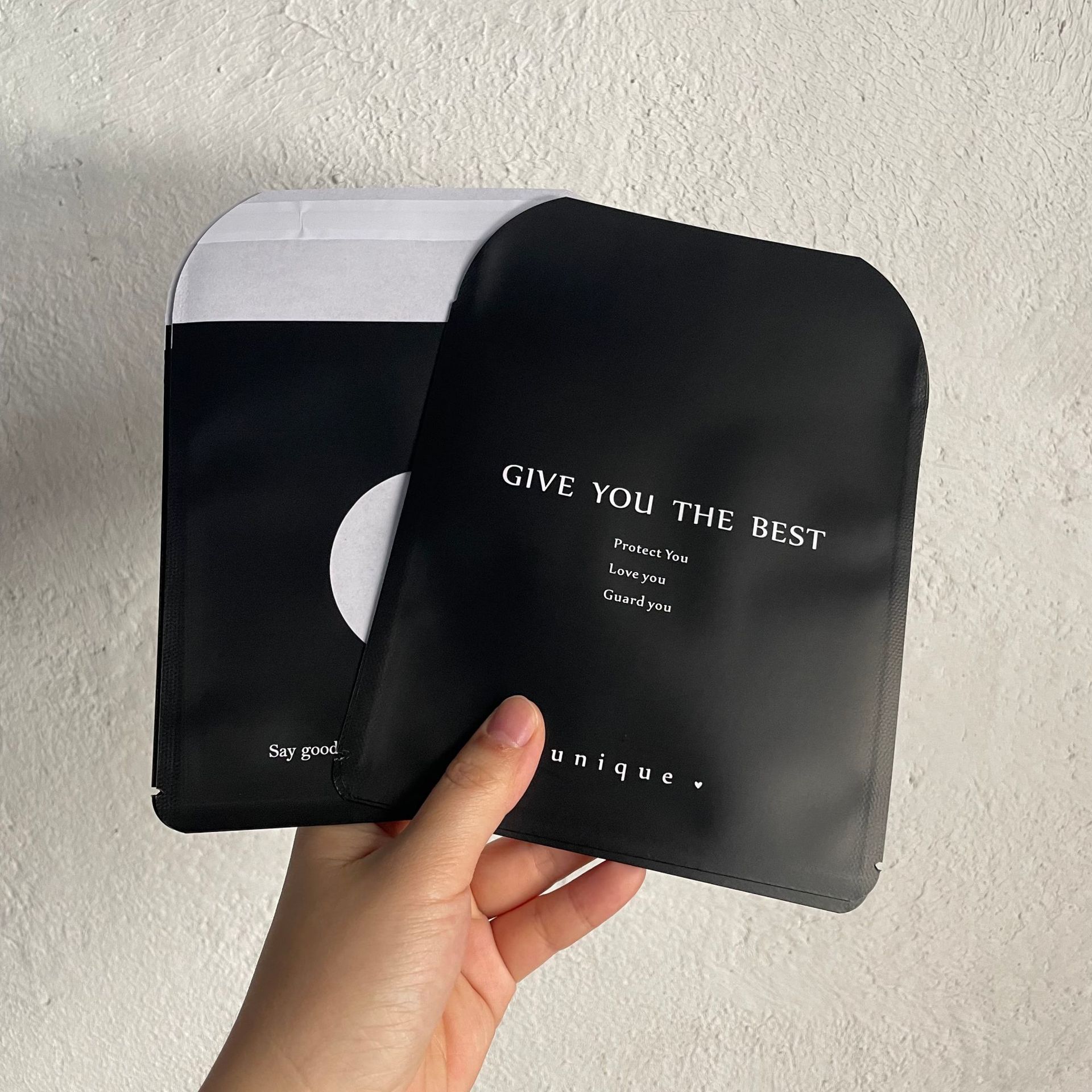 Spot High-End Disposable Black Underwear Packaging Paper Bag Unisex Bottoming Underwear Bag Self-Sealing Self-Adhesive Bag