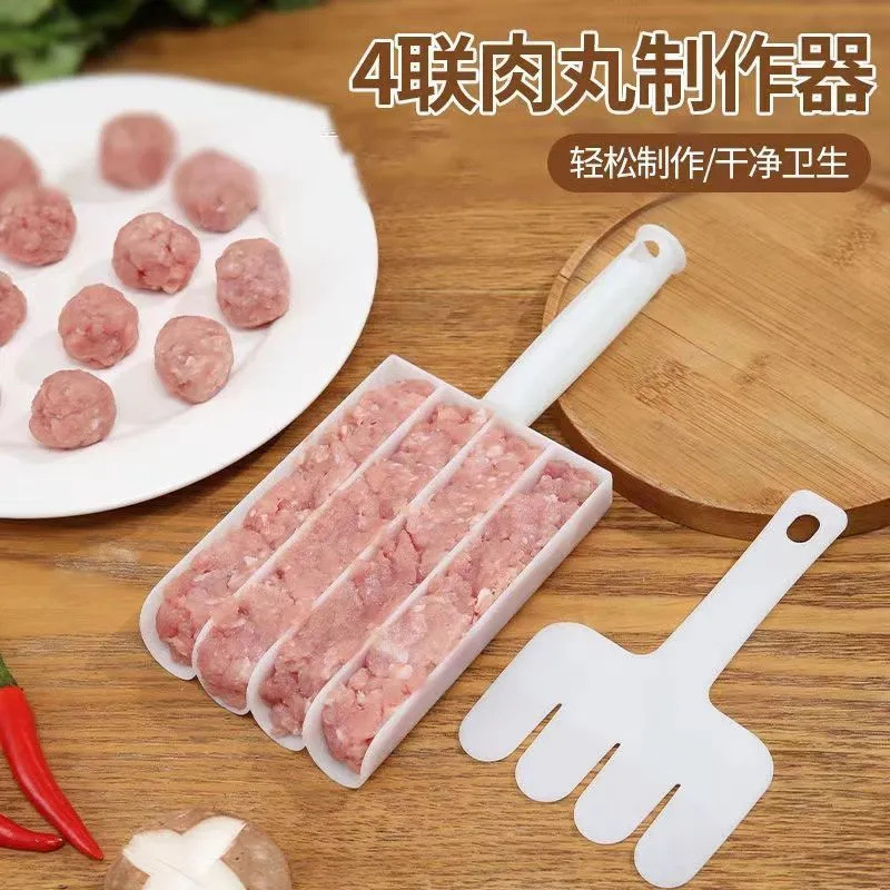Triple Quadruple Meatball Maker Fish Ball Meatball Tool Kitchen Non-stick Household Making Fried Ball Artifact