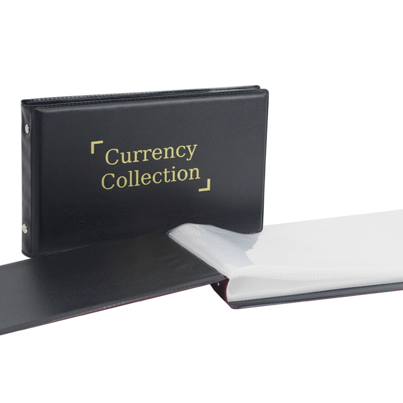 40-Page Banknote and Commemorative Coin Collection Album, Commemorative Currency Collection Book, Coin Protection Album with 40 Slots, English Version Storage