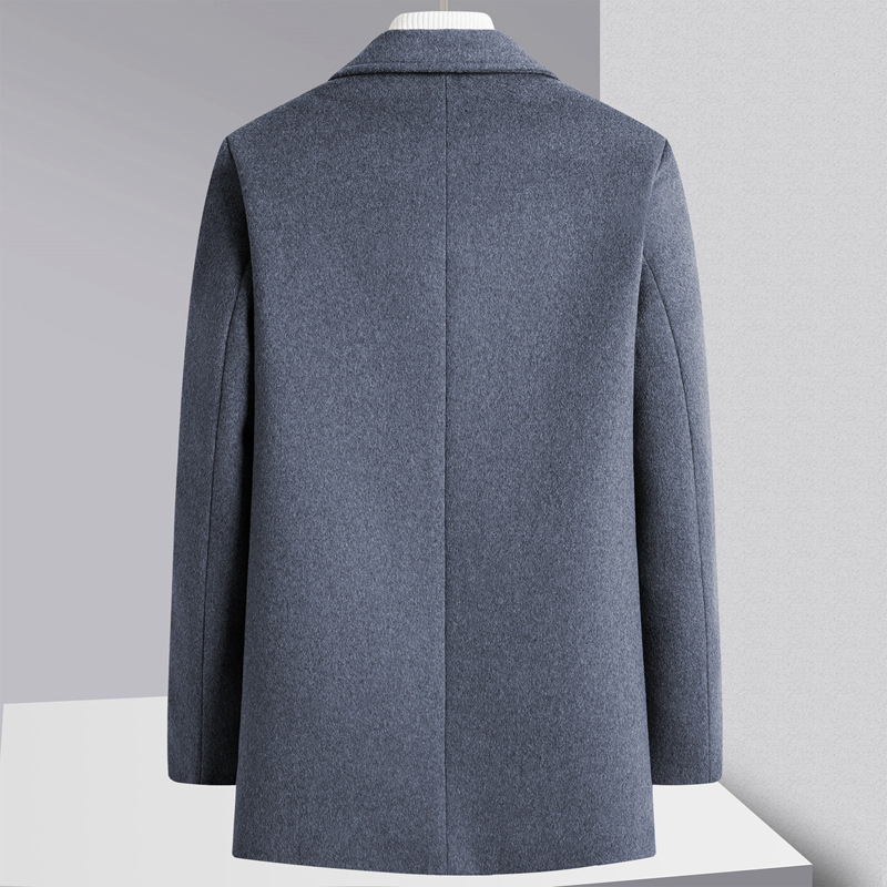 2025 Autumn and Winter Woolen Outwears for Young and Middle-Aged Men, Medium and Long Woolen Outwears, Thin Styles