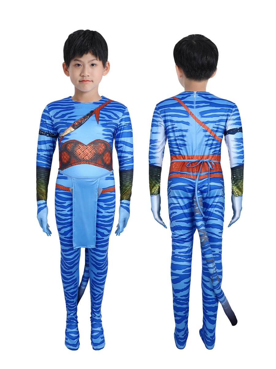Avatar 2 water way cosplay tights children adult role play jumpsuit stage performance costume