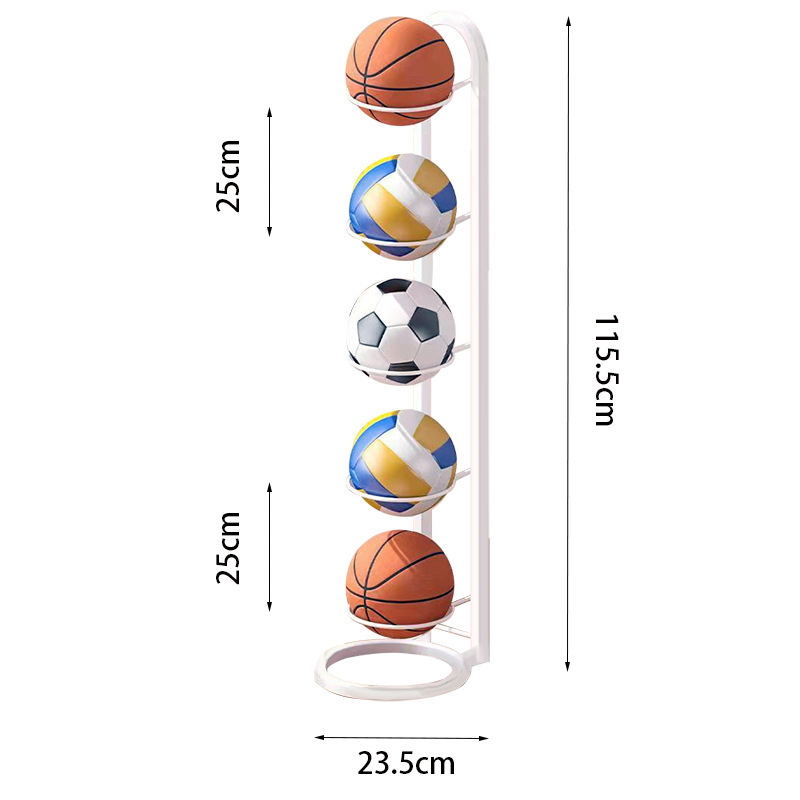 Cross-Border New Model 6-Layer Basketball Rack, 5-Layer Basketball Rack, Storage and Display Simple Organizer Rack, Basketball Frame