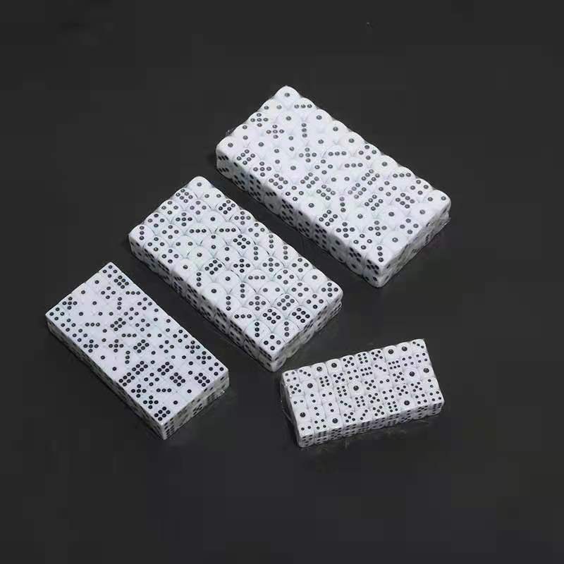 Factory direct right angle rounded white black dot 8.10.12.14.16.19.25mm dice color sieve