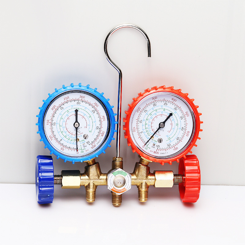 Factory Direct Sales car air conditioning fluorometer CT-536G snow type pressure gauge refrigerant double meter group valve tool suit