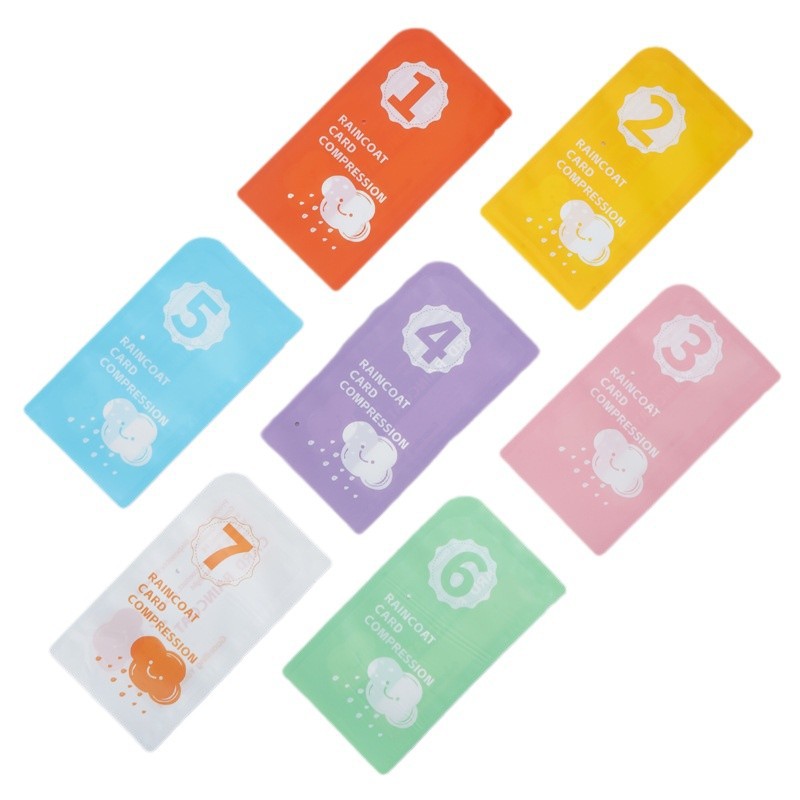 Disposable Raincoat Outdoor Long Full-body Anti-rainstorm Adult Thickened Outer Wear Children's Foreign Trade Portable Colorful Card