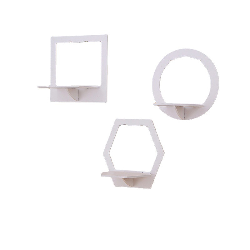 Wall Storage Rack Punch-free Living Room Wall Hanging Bedroom Wall Decorative Rack Kitchen Wall Decorative Partition Wall