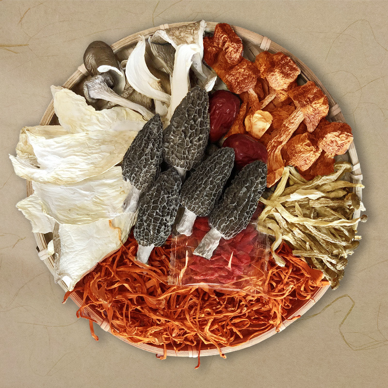 Yunnan Colorful Mushroom Soup Bag Morchella Soup Mushroom Dry Agricultural Products Soup Bag Factory Wholesale