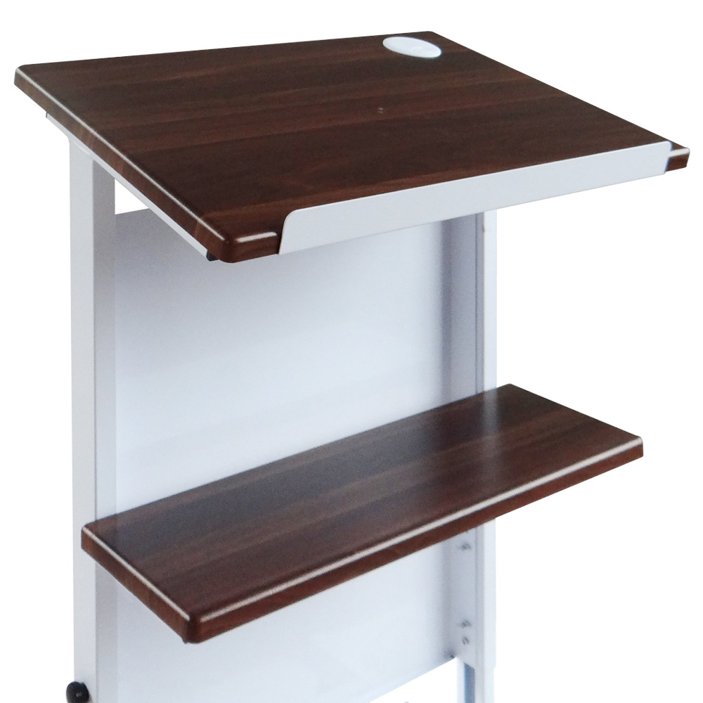 Source Factory Movable Podium Table Wooden Adjustable Teacher Podium Table Stage Adjustable Portable Podium