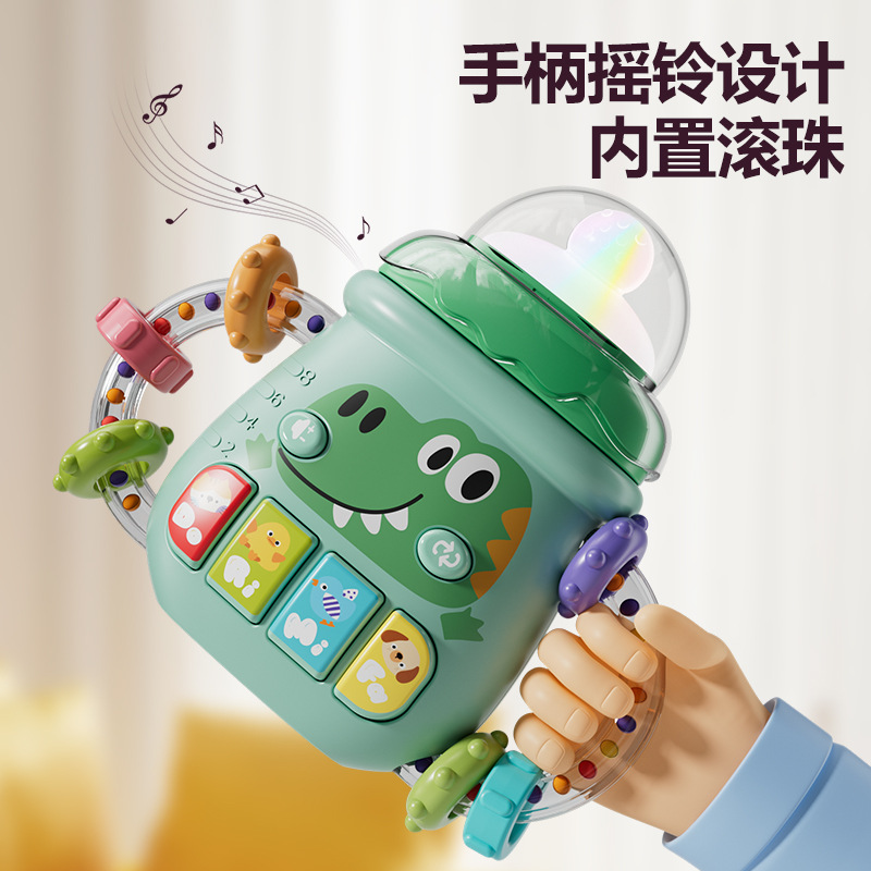 Baby Music Light Baby Bottle Rattle Toy Can Bite Hand Grab Training Baby Early Education Educational Toy Story
