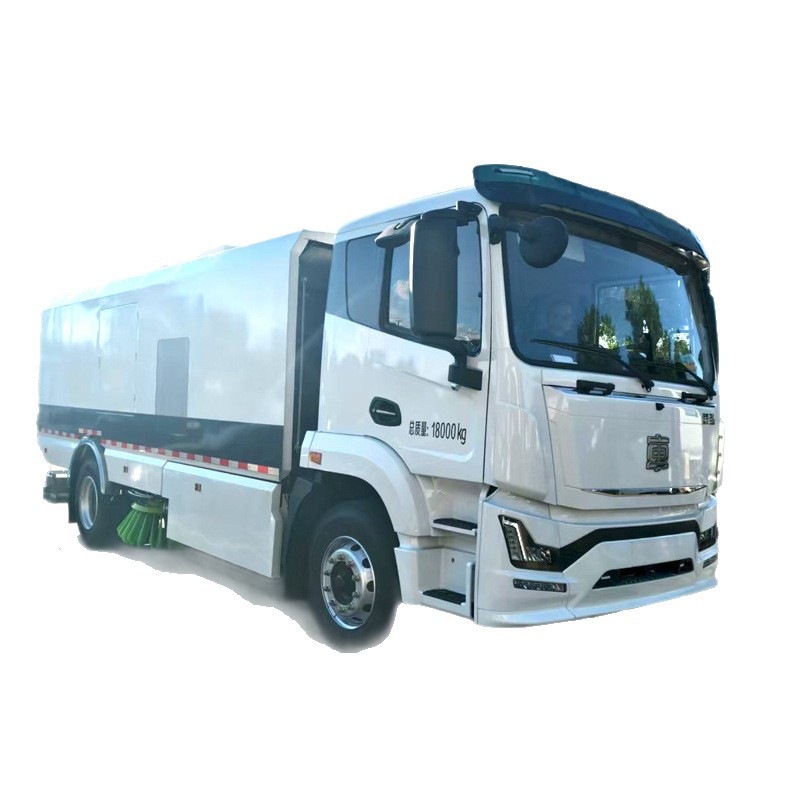 18 Tons of Pure Electric Sweeping Truck, Multi-Functional Road Pollution Removal Truck, High-Speed Sweeping Truck, Deep Cleaning Truck