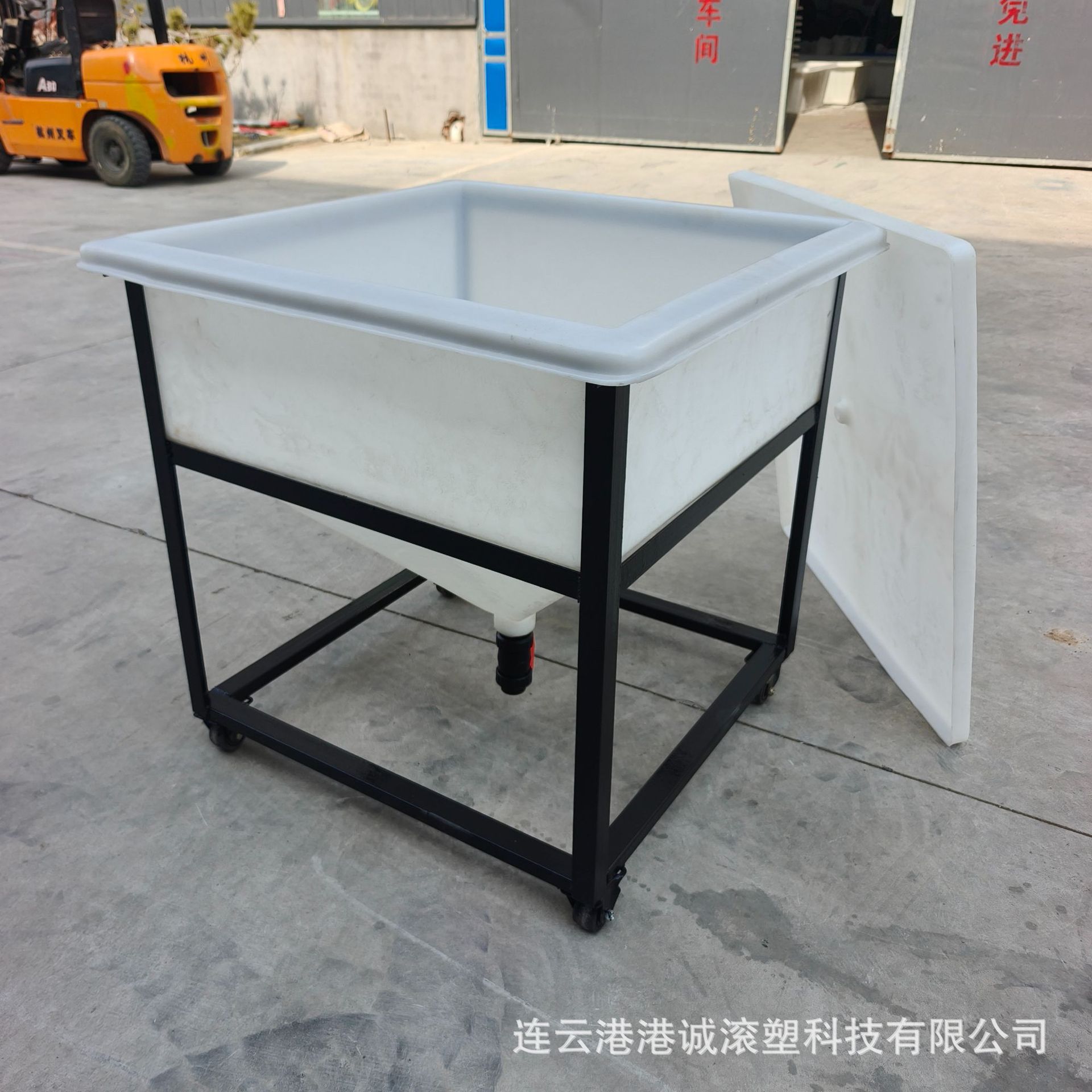 Pe Anti-Corrosion Trolley for Chemical Plants, Lightweight Transport Manufacturer Supplies Anti-Corrosion Plastic Pe Hopper Truck