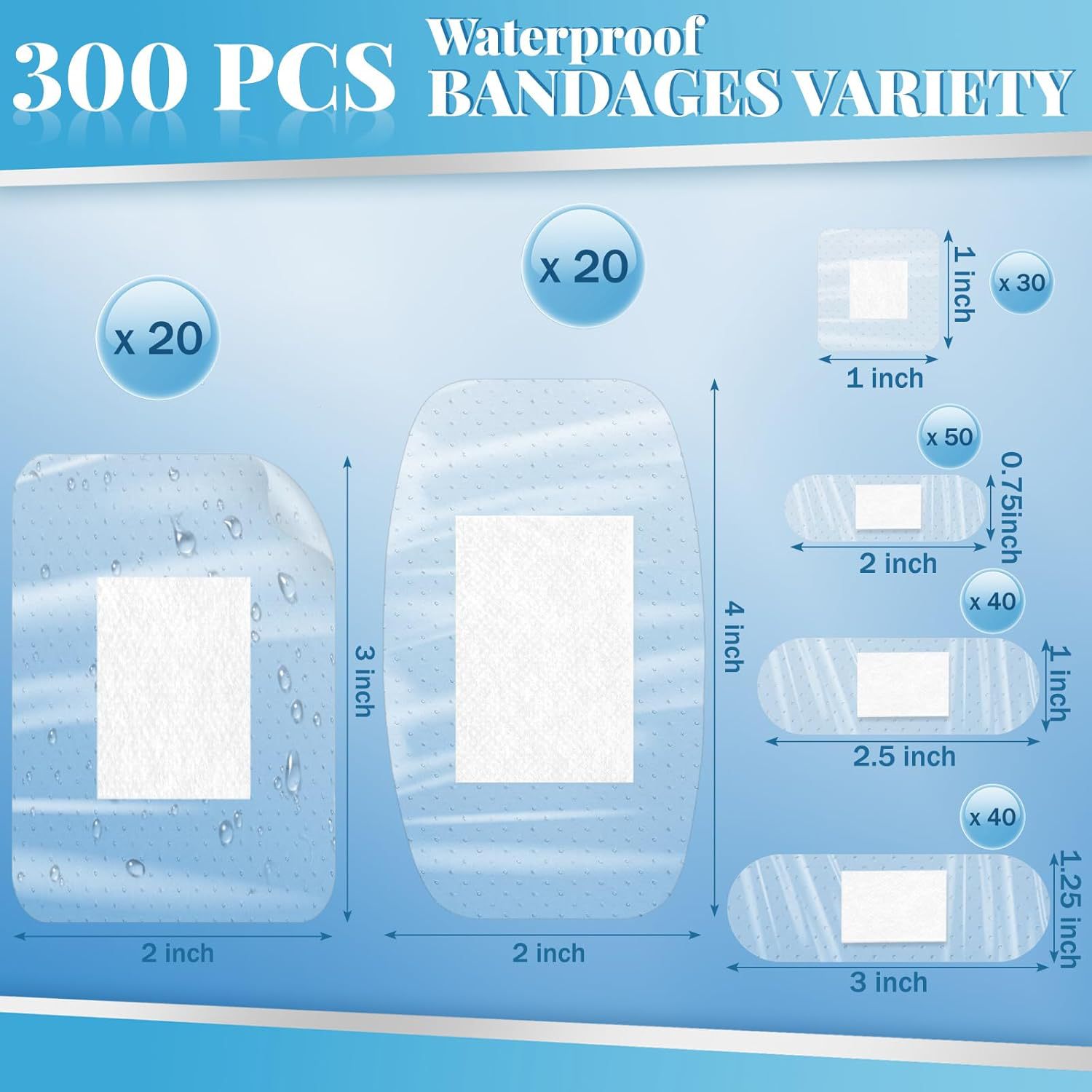 PE Transparent Waterproof Band-Aid Home Combination Wound Care Finger Elbow Knee Heel Transparent Band-Aid