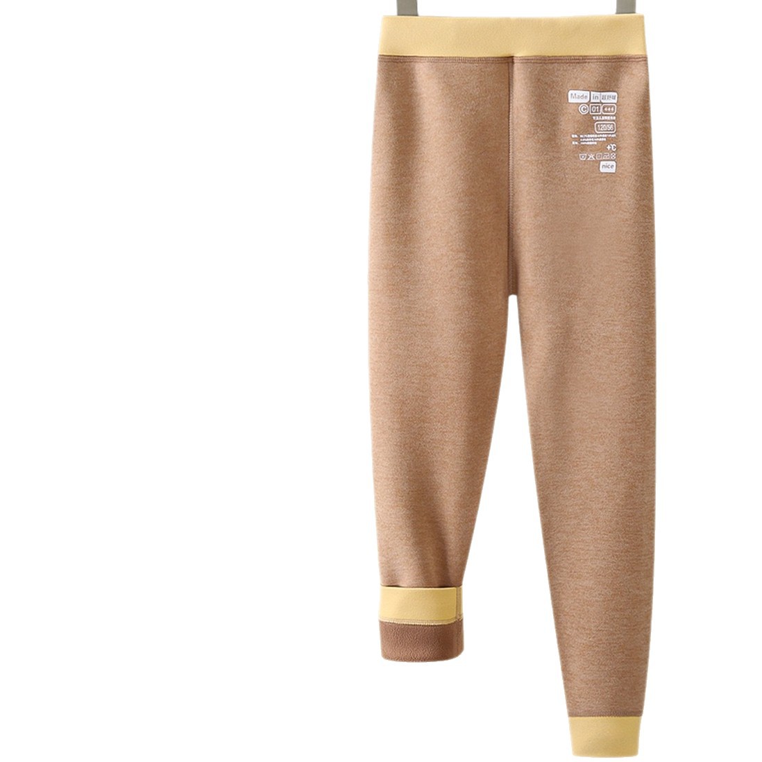 Children's Base Layer Leggings School Uniform Magic Autumn and Winter New Style for Older Children, Fleece-Lined Thickened Warm Pants, Double-Sided Brushed Thermal Pants