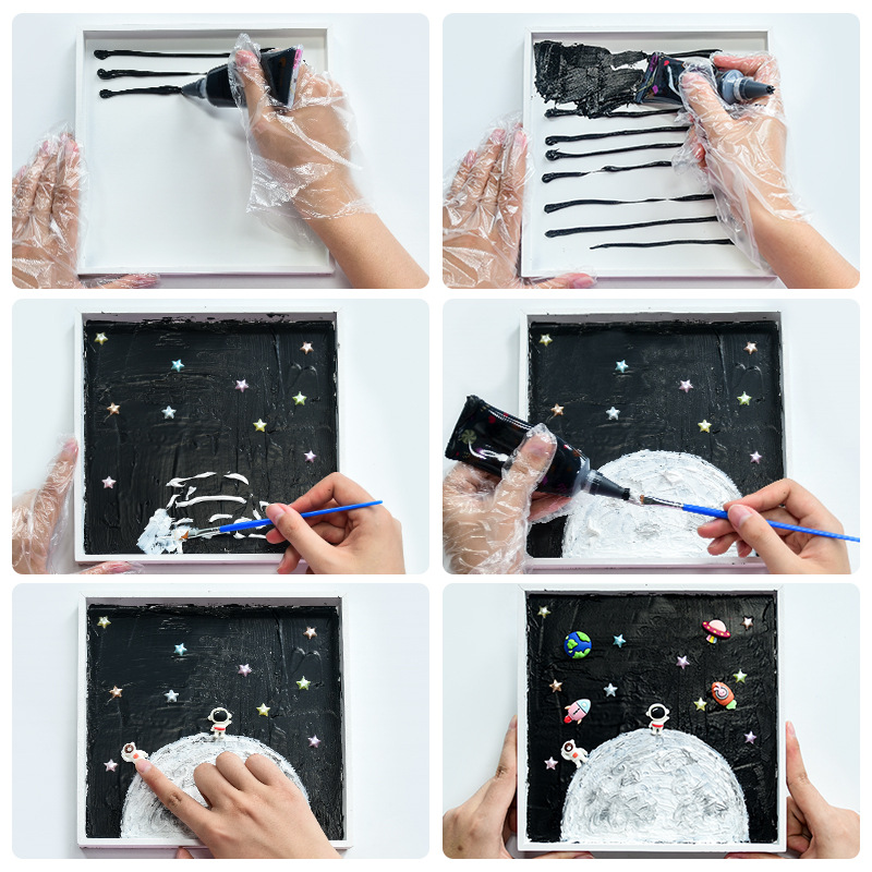 Handmade DIY Material Package Mosaic Shell Cream Glue to Make Kidsren's Crafts DIY for Women's Day