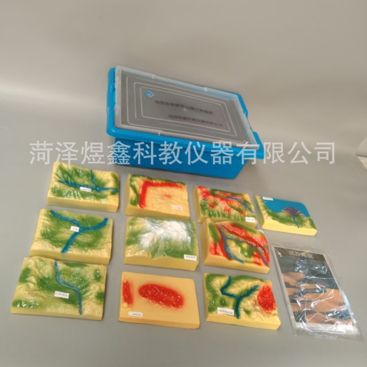 Новый учебный стандарт десяти видов моделей местности научный эксперимент модель местности и коробка с изображениями