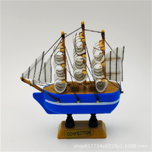 10cm small sailboat crafts decoration decoration cake decoration plastic sailboat model