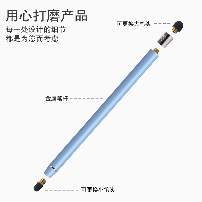 Suitable for Second-Generation Dual-Head Capacitive Pen Stylus, Mobile Phone Rubber Stylus Tip, Touch Tablet Android