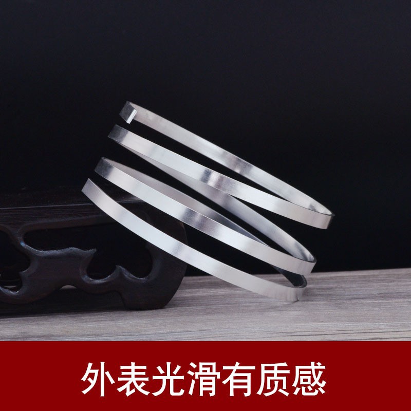 S999 Sterling Silver Silver Bar Silver Wire Wholesale DIY Semi-Finished Silver Rectangular Ring Bar Material