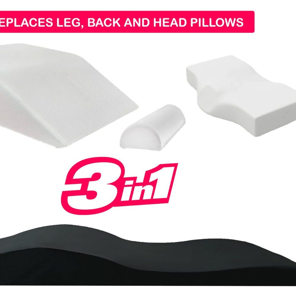 Eyelash Mattress Ergonomic Salon Curve Beauty Mattress Advanced Foam Cushion with Detachable Cloth Cover