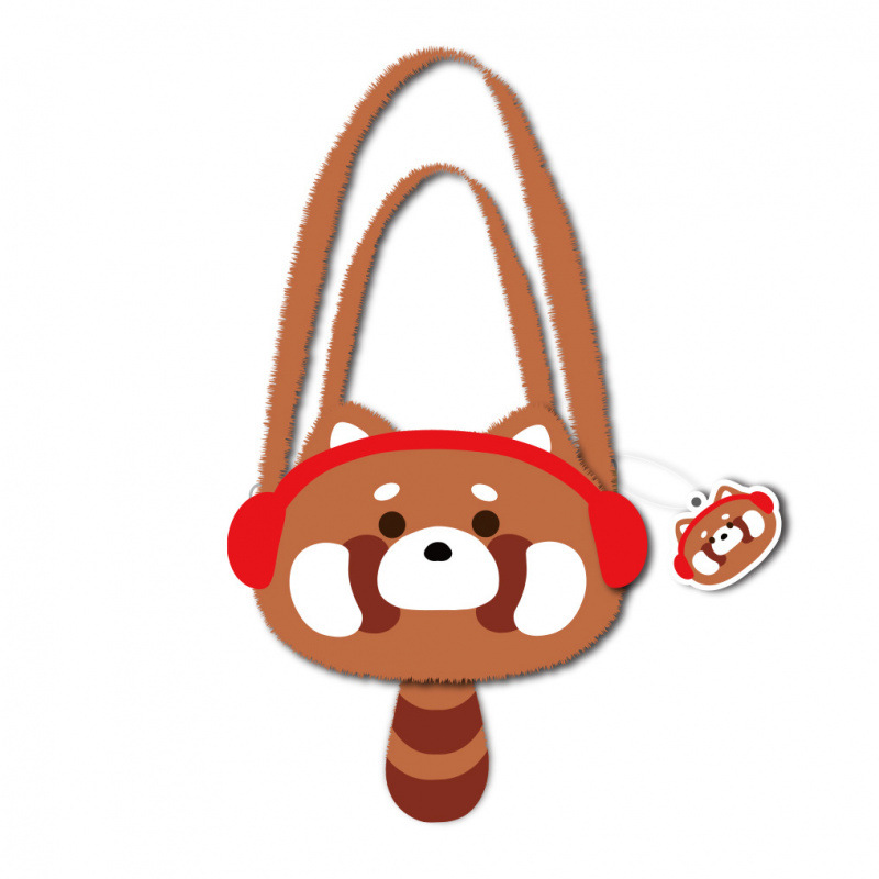 Fuyou Plush Shoulder Handbag Fat Fruit and His Friends Series Barji Decorative Storage Cover Plush Backpack