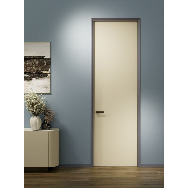 Office Hotel Aluminum Frame Door Composite Narrow Edge Door All-Aluminum All-Steel Fireproof Matching Color Set Door Partition Door Glass